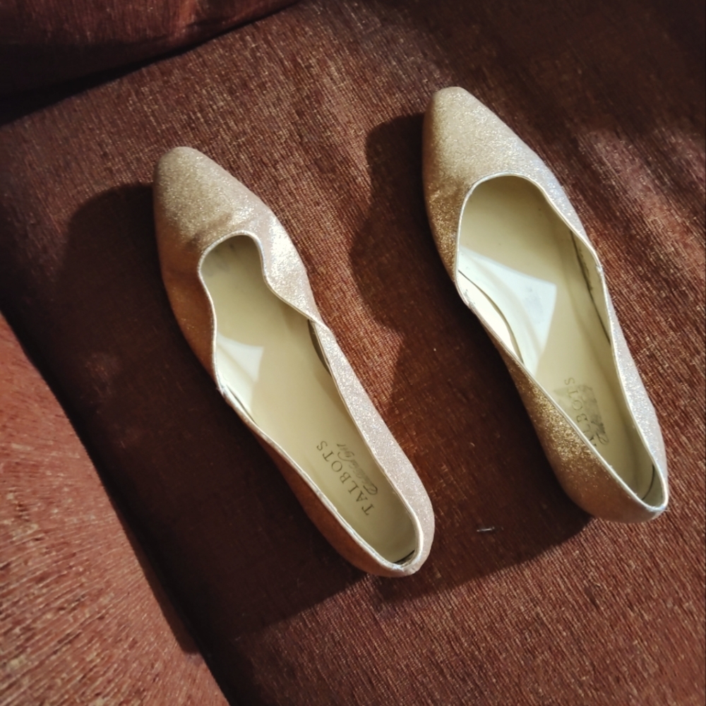 Rose Gold Shimmery Talbot's flat shoes